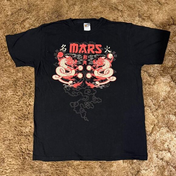Vintage Mars Chinese Dragon T-Shirt Black Large - Picture 1 of 4